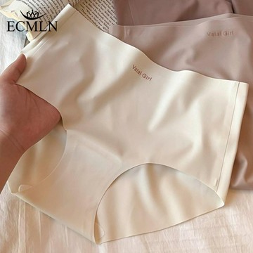 ECMLN 無縫抗菌褲襠 7A 桑蠶絲薄無臀透氣中腰三角褲