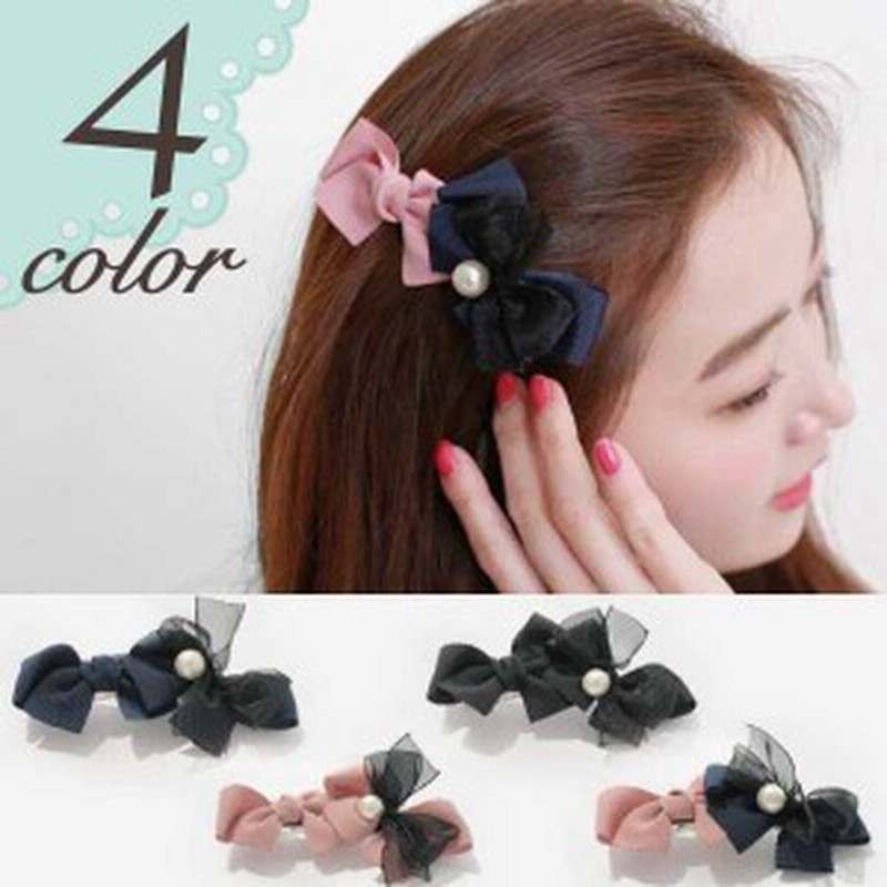 グログランリボン シフォンリボン バレッタ 髪留め ヘアアクセ ヘアアクセサリー セミフォーマル レディース 春夏 メール便送料無料 6703 通販 Lineポイント最大1 0 Get Lineショッピング
