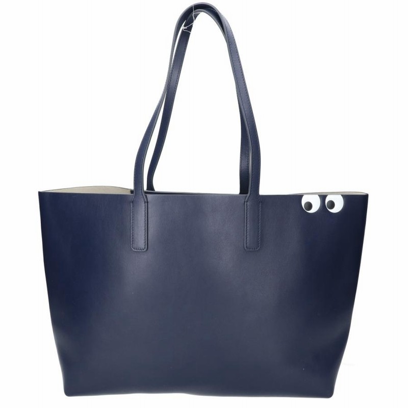 美品 Anya Hindmarch アニヤ ハインドマーチ EBURY SHOPPER EYES IN INK CIRCUS イーブリー アイズ トートバッグ  ネイビー レディース | LINEブランドカタログ