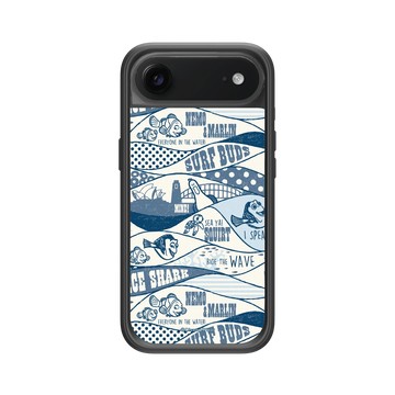 iPhone Air Mod NX -邊框背蓋組合 (相機按鈕) 黑 - 迪士尼-皮克斯 PIXAR - 海底總動員 復古風