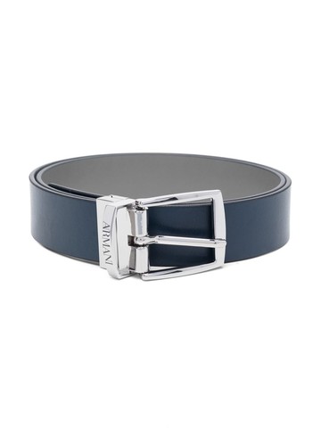 Emporio Armani Kids - logo-print buckle belt - kids - Polyester/Polyurethane - S - Blue