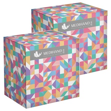 MEDIHAND 美恆 PVC透明手套(絢彩) 一般防護隔離使用  50個  2盒