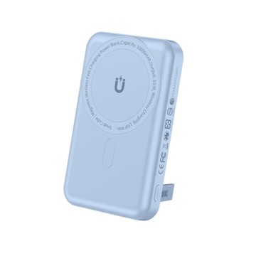 WiWU 磁吸無線充行動電源WE-PB-04TW(灰湖藍) [大買家]