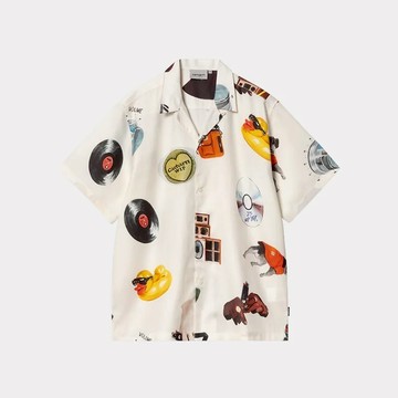 AirRoom 正品 2025SS CARHARTT WIP S/S Jacob Rochester 滿版 短袖 襯衫