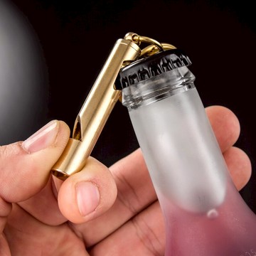 黃銅口哨開瓶器多功能鑰匙扣掛件創意個性汽車鏈圈環男士書包掛飾