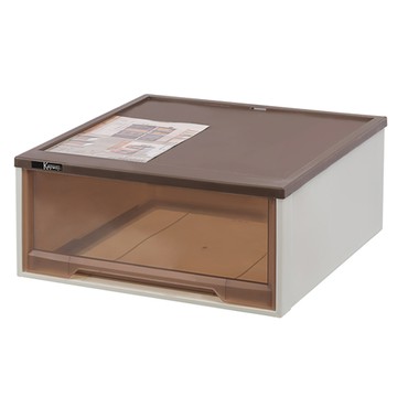 KEYWAY 聯府 紐約抽屜整理箱 43L 533 x 520 x 240mm  咖啡色  1個