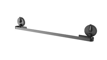 現貨贈輔助貼【Hanlix亨利士】MIT台灣製 強力吸盤耐重10kg毛巾架(霧黑)【9480003】免釘無痕掛勾 廚房浴室