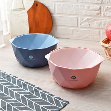 北歐菱格雙層洗滌籃21cm-2色任選