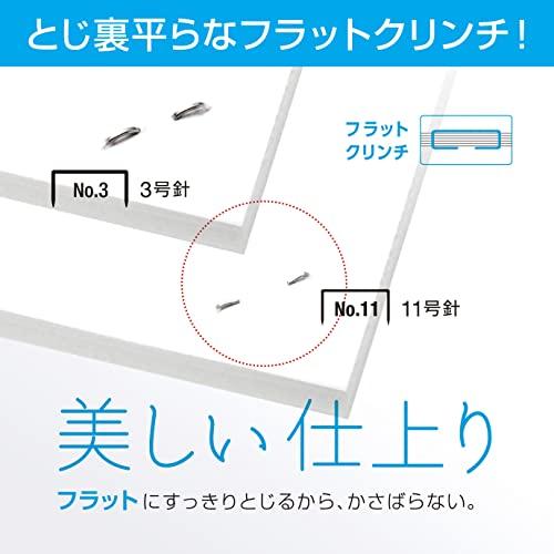 マックス ホッチキス バイモ11 フラット 40枚とじ 100本装填 レッド 外形寸法 幅96×奥行96×高さ35mm HD-11FLK R