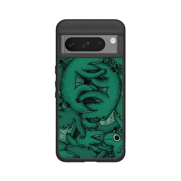 Pixel 8 Pro SolidSuit 黑 - 怪奇事物所 Incrediville - 肥尾鱷魚密集恐懼症