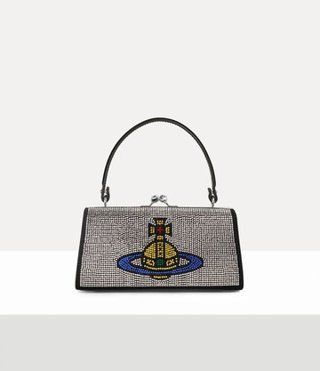 Vivienne Westwood Doll XL Bag Hotfix Diamante Silver