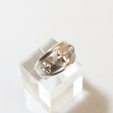 復古銀飾925月光石設計戒指