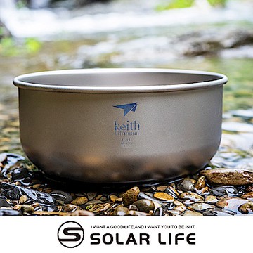 Keith 鎧斯鈦單層沙拉碗 1800ml / Ti8701.泡麵湯碗 打蛋碗 沙拉盆調理碗 戶外露營登山野炊 輕量純鈦碗餐具