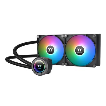 thermaltake 曜越 TH280 V2 ARGB Sync 主板連動水冷散熱器 高效能銅底板設計  CL-W375-PL14SW-A  黑色  1個