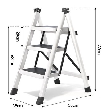 梯子 折疊梯 梯子家用折叠伸缩小型轻便三步梯凳多功能人字梯踏步爬梯收缩楼梯【CM23650】