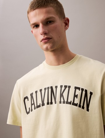 Calvin Klein 植絨標誌圓領 T 恤