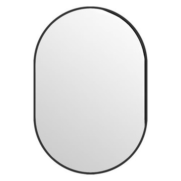 【Aberdeen】鋁框鏡系列-跑道型鏡-黑 80x55cm