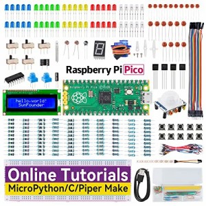 SunFounder Raspberry Pi Pico 用のキット,40プロジェクトのオンラインチュートリアル、MicroPython C Piper Makeコード、プログラミング