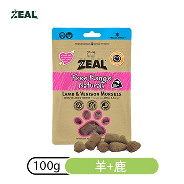 【即期第二件免費】ZEAL冷凍乾燥零食-羊+鹿100g(效期2026.03.23)