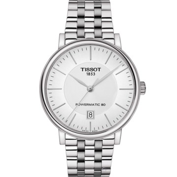 TISSOT 天梭 官方授權CARSON 都會品味紳士機械錶 男錶 聖誕節 禮物(T1224071103100)40mm
