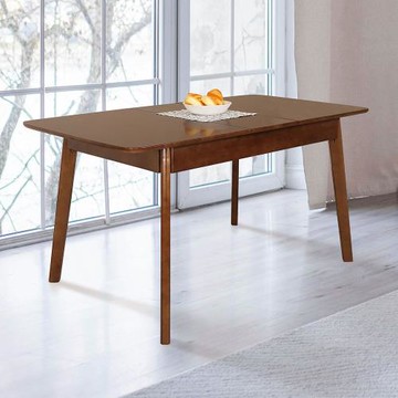 【Homelike】 喜家居120-150cm實木延伸餐桌-胡桃色(2529)