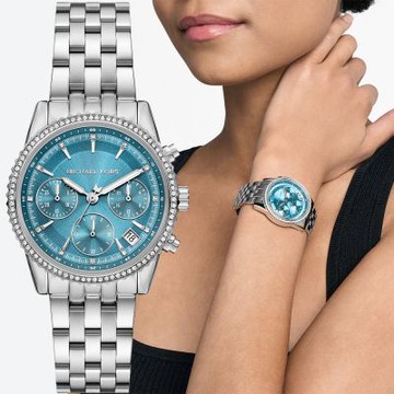 Michael Kors MK Ritz 晶鑽三眼計時女錶 新年開運 送禮推薦-35mm MK7539