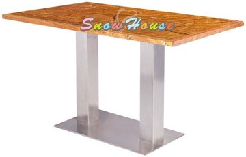 ╭☆雪之屋居家生活館☆╯1014-03/06 111不鏽鋼腳2公分石面餐桌/飯桌