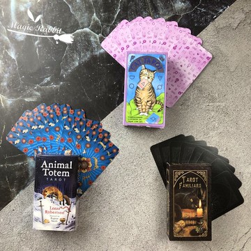 英文可愛插畫卡 動物系列休閑 貓咪 隱秘之眾 靈獸 休閑桌游卡牌