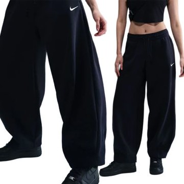 Nike As Nsw Phnx Flc Mr Os Tapr P 長褲 女款 黑色 中腰 磨毛 HJ0899-010