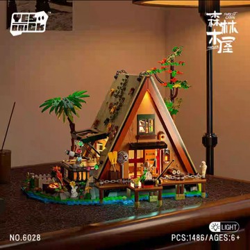 【24小時出貨】組裝積木-兒童積木《森林木屋-建築積木模型擺件 》益智拼裝 趣味擺件 益智積木