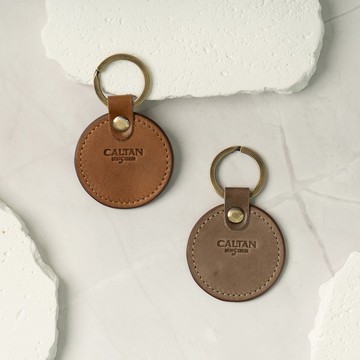 【24hr快速出貨】真皮小圓鑰匙圈-2089 兩色