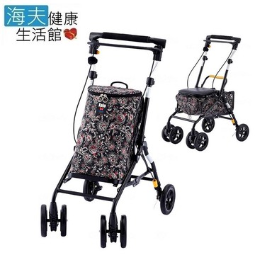 海夫健康生活館lz withone 兩用購物車xiao 黑(d0203-01)