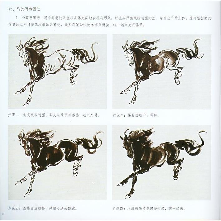 馬　中国画技法　馬の描き方を学ぶ　学画宝典　中国絵画 #39532;　学画宝典