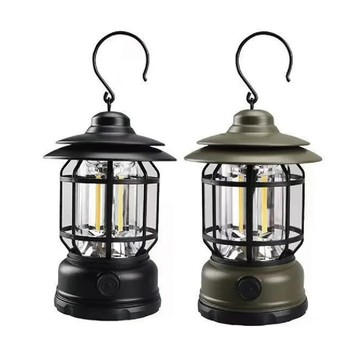 黑色 【GAARii】LED可調光防水掛燈 戶外USB充電 露營 照明燈具 復古露營燈 手提燈 吊燈