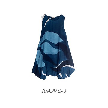 Dress Hand Paint Soft Cotton Silk for Yoga Vacation Holidays