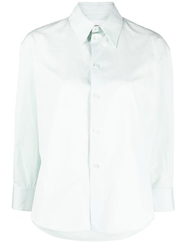 Jil Sander - long-sleeve cotton shirt - women - Cotton - 34 - Green