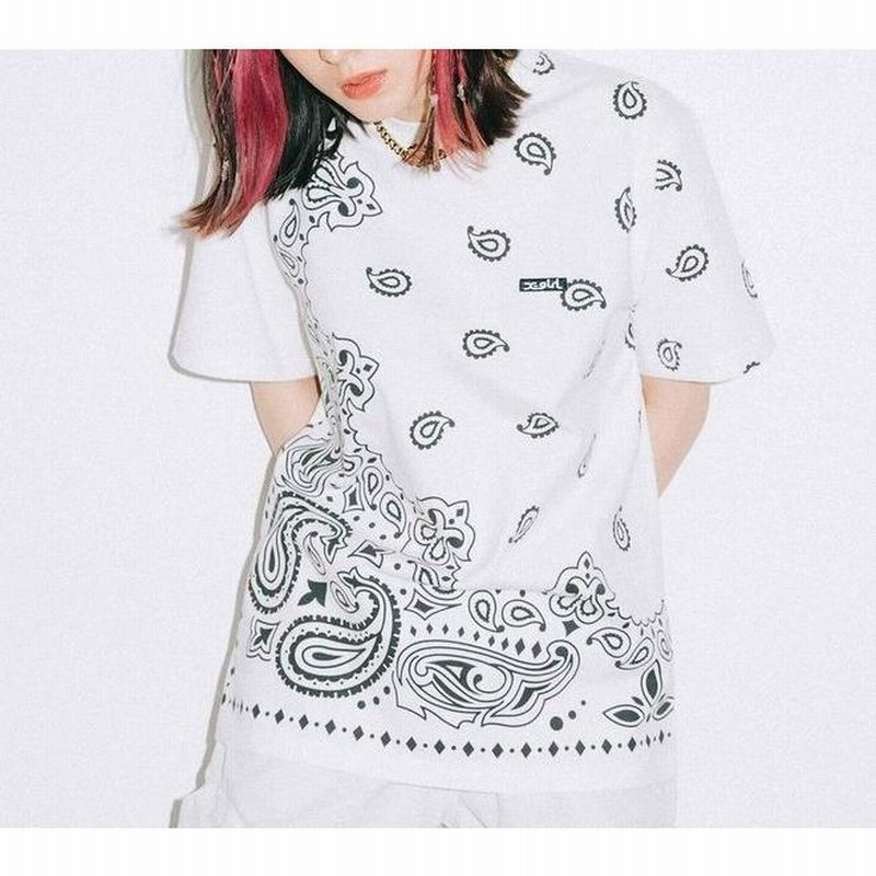 【税込】 エックスガール X-GIRL BANDANA S/S TEE Tシャツ 半袖 バンダナ トップス
