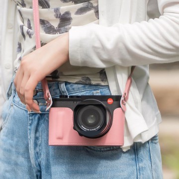 徠卡Q3手柄保護套LeicaDLUX8相機包拍立得sofort2皮套半包底座殼 d726