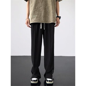 西褲男垂墜感高級感西裝褲夏季薄款速干冰絲褲男士直筒休閑小西褲