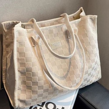 大容量帆布包包女2026新款潮大學生上課手提袋百搭單肩托特通勤包