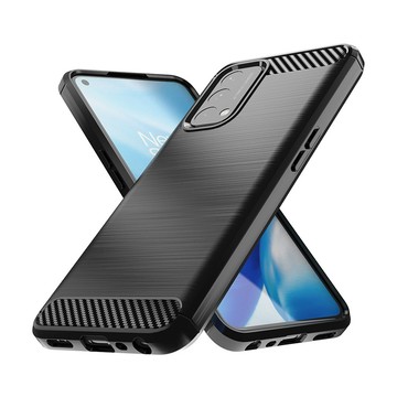 YANG YI OPPO A74/ A54 5G 碳纖維拉絲紋軟殼散熱防震抗摔手機殼-黑