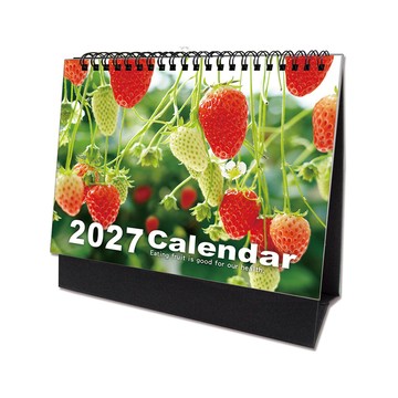 2027年 水果三角桌曆