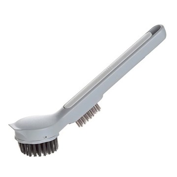 多用途可替換刷頭清潔刷 兩種刷頭 長柄防滑手柄 懸掛設計  顏色隨機  1入