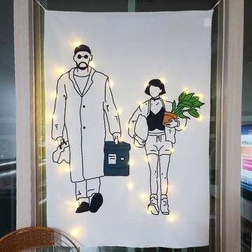 Eogane.com 手繪電影牆面裝飾掛布 PW02  L 200 x 150cm  Leon終極追殺令