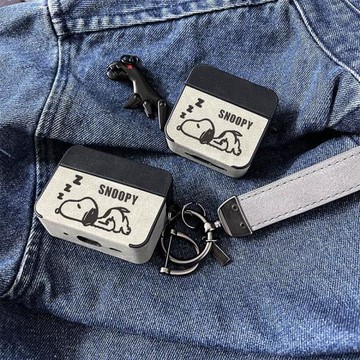 史努比【翻毛皮質】AirPodspro3保護套Airpods4降噪耳機殼小眾不撞款簡約創意卡通適用蘋果第二2三四代男女生