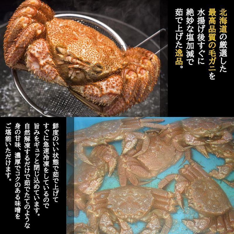 北海道きたれん 北海道産 ボイル 毛ガニ (冷凍) 400g (2尾)