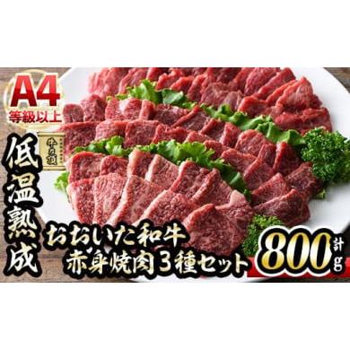 ふるさと納税 大分県 佐伯市 おおいた和牛A4ランク以上！赤身焼肉セット3種