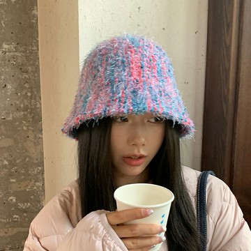 【巴黎精品】現貨+預購 毛帽針織帽-韓系毛絨亮絲彩虹漸層潮流百搭漁夫帽女帽子3色a1ip32
