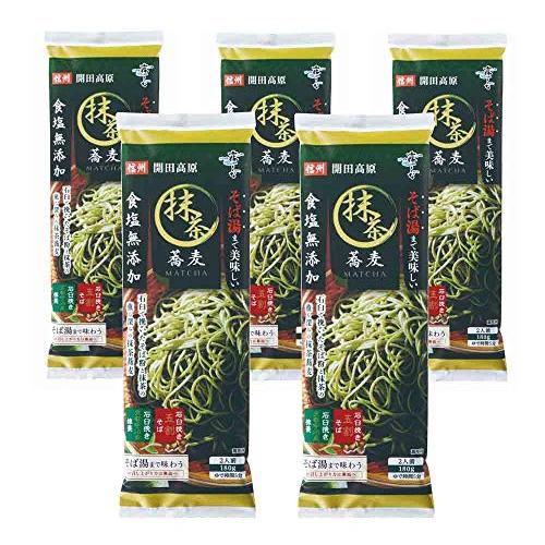 はくばく そば湯まで美味しい蕎麦 抹茶 180g×5袋