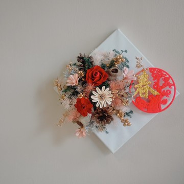 【新春開運】永生花花藝畫框 質感紅色系 居家年節裝飾 療癒手作
